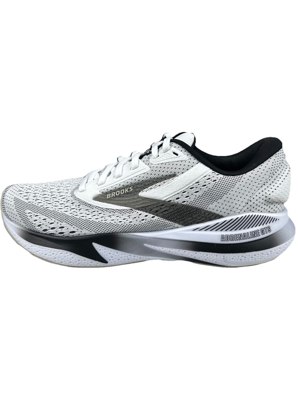 Brooks Adrenaline GTS 24 Running Shoes Men’s 8 White Black Pelican 110437-1D-126